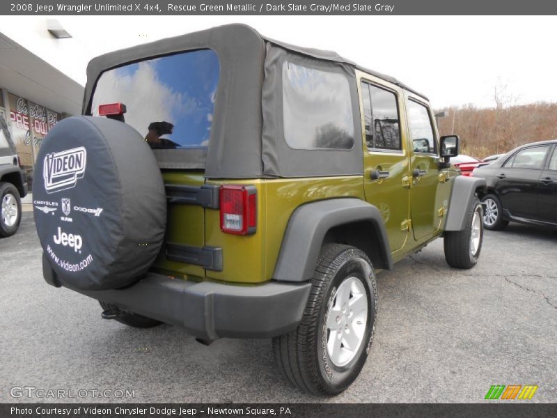 Rescue Green Metallic / Dark Slate Gray/Med Slate Gray 2008 Jeep Wrangler Unlimited X 4x4
