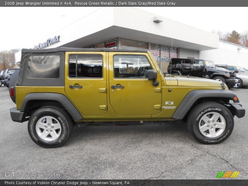 Rescue Green Metallic / Dark Slate Gray/Med Slate Gray 2008 Jeep Wrangler Unlimited X 4x4