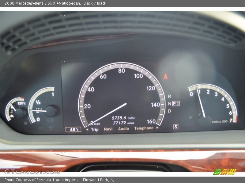 Black / Black 2008 Mercedes-Benz S 550 4Matic Sedan