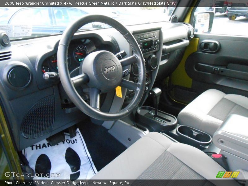 Rescue Green Metallic / Dark Slate Gray/Med Slate Gray 2008 Jeep Wrangler Unlimited X 4x4