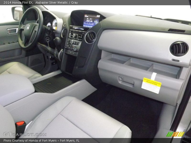Alabaster Silver Metallic / Gray 2014 Honda Pilot EX