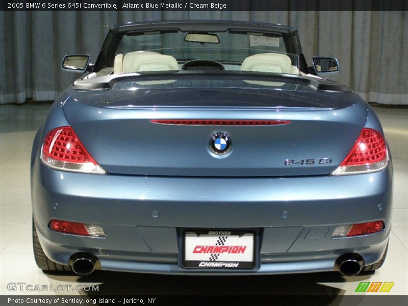 Atlantic Blue Metallic / Cream Beige 2005 BMW 6 Series 645i Convertible