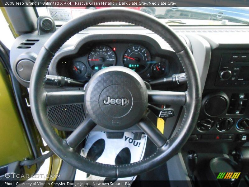 Rescue Green Metallic / Dark Slate Gray/Med Slate Gray 2008 Jeep Wrangler Unlimited X 4x4