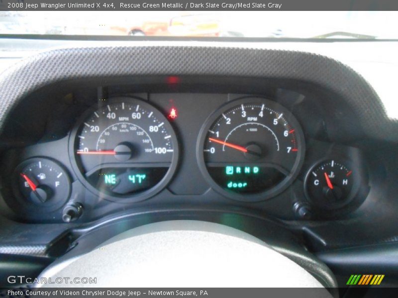 Rescue Green Metallic / Dark Slate Gray/Med Slate Gray 2008 Jeep Wrangler Unlimited X 4x4
