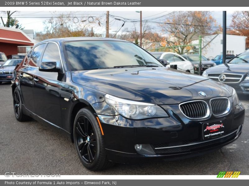 Jet Black / Natural Brown Dakota Leather 2009 BMW 5 Series 528xi Sedan
