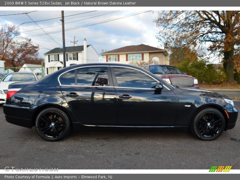 Jet Black / Natural Brown Dakota Leather 2009 BMW 5 Series 528xi Sedan