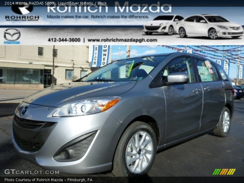 Liquid Silver Metallic / Black 2014 Mazda MAZDA5 Sport
