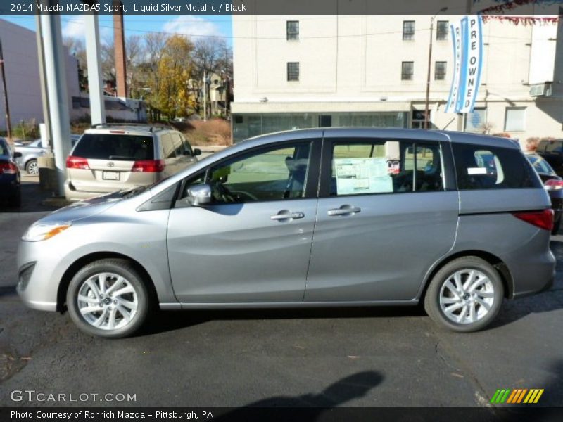 Liquid Silver Metallic / Black 2014 Mazda MAZDA5 Sport