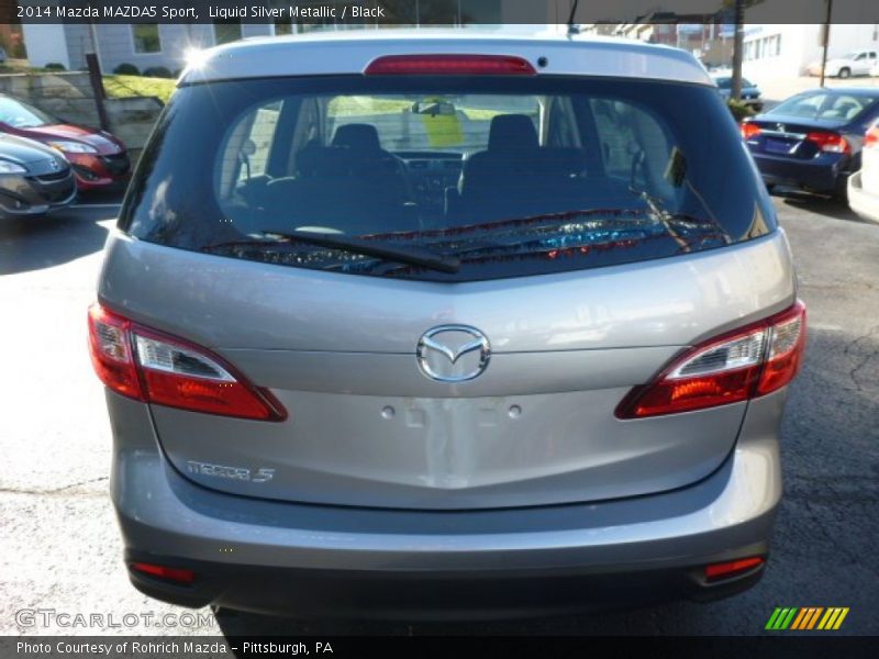 Liquid Silver Metallic / Black 2014 Mazda MAZDA5 Sport