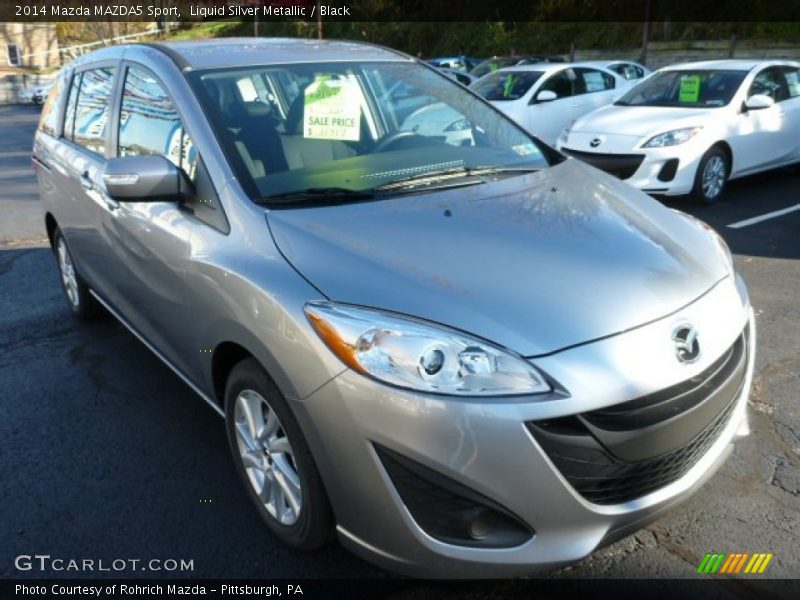 Liquid Silver Metallic / Black 2014 Mazda MAZDA5 Sport