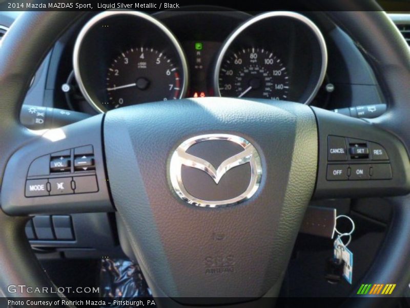 Liquid Silver Metallic / Black 2014 Mazda MAZDA5 Sport