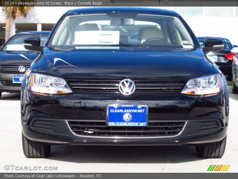 Black / Cornsilk Beige 2014 Volkswagen Jetta SE Sedan