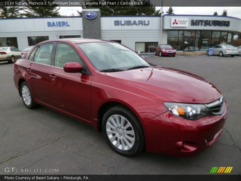 Camellia Red Pearl / Carbon Black 2010 Subaru Impreza 2.5i Premium Sedan