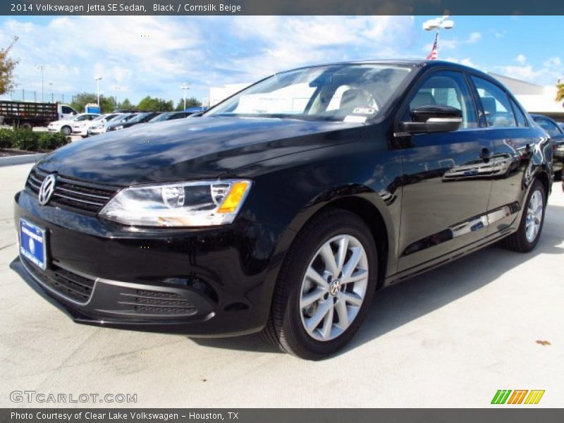 Black / Cornsilk Beige 2014 Volkswagen Jetta SE Sedan