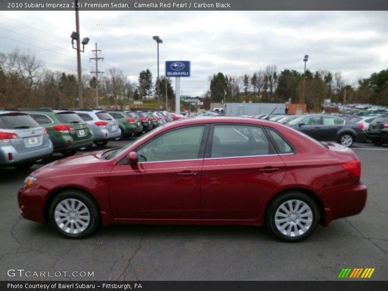 Camellia Red Pearl / Carbon Black 2010 Subaru Impreza 2.5i Premium Sedan