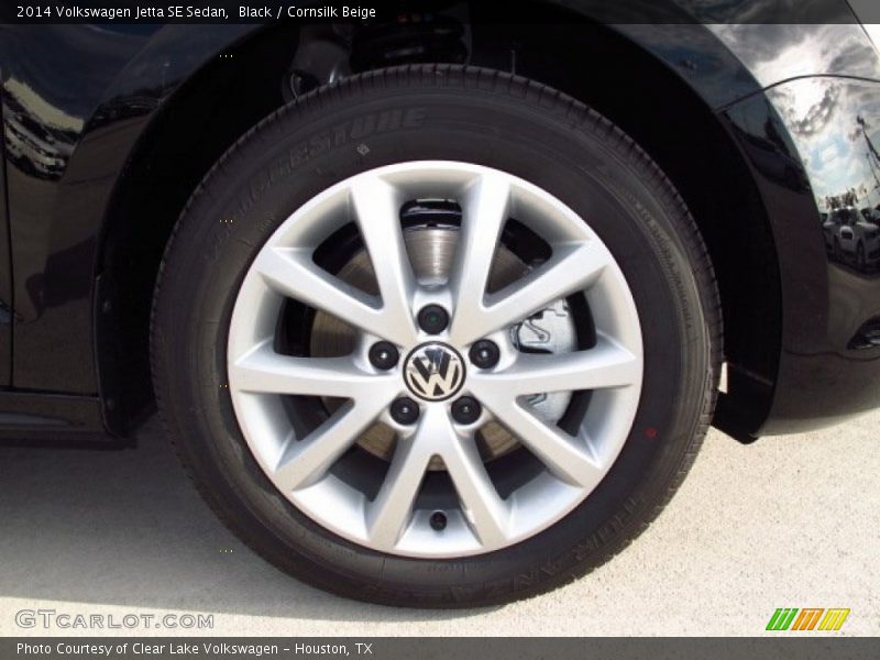 Black / Cornsilk Beige 2014 Volkswagen Jetta SE Sedan