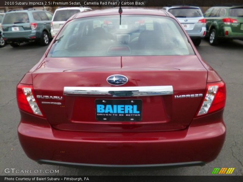 Camellia Red Pearl / Carbon Black 2010 Subaru Impreza 2.5i Premium Sedan