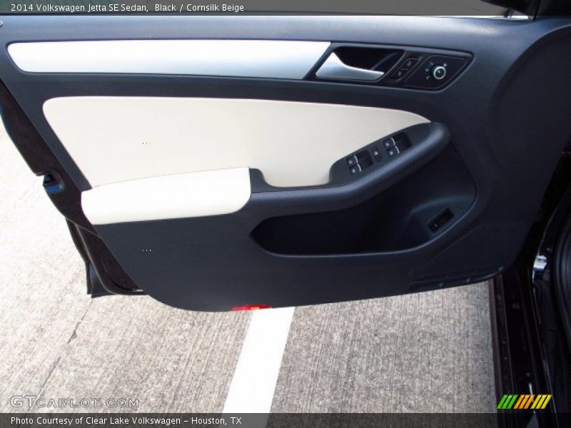 Black / Cornsilk Beige 2014 Volkswagen Jetta SE Sedan