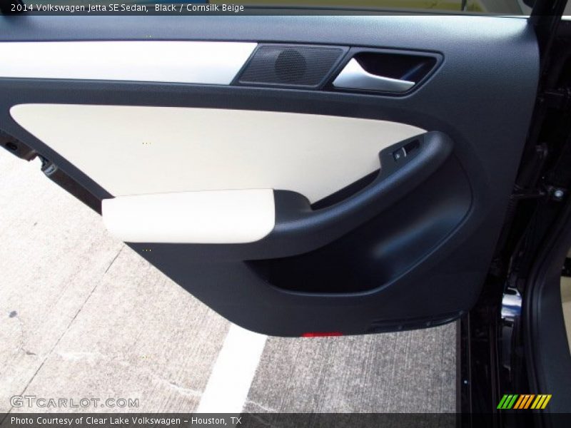 Black / Cornsilk Beige 2014 Volkswagen Jetta SE Sedan