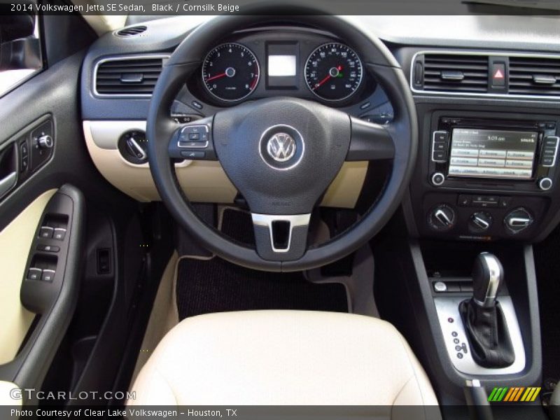 Black / Cornsilk Beige 2014 Volkswagen Jetta SE Sedan