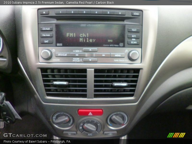 Camellia Red Pearl / Carbon Black 2010 Subaru Impreza 2.5i Premium Sedan