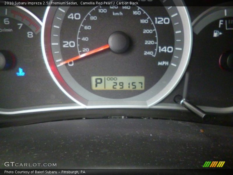 Camellia Red Pearl / Carbon Black 2010 Subaru Impreza 2.5i Premium Sedan