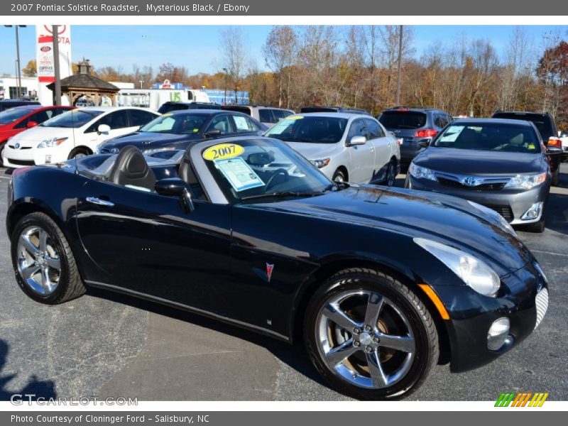 Mysterious Black / Ebony 2007 Pontiac Solstice Roadster