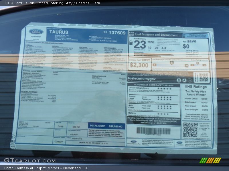  2014 Taurus Limited Window Sticker