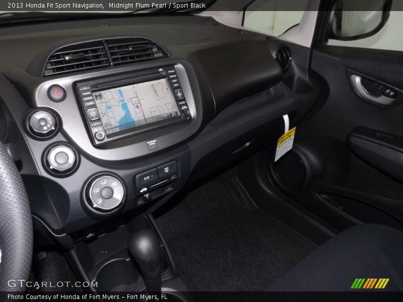Midnight Plum Pearl / Sport Black 2013 Honda Fit Sport Navigation