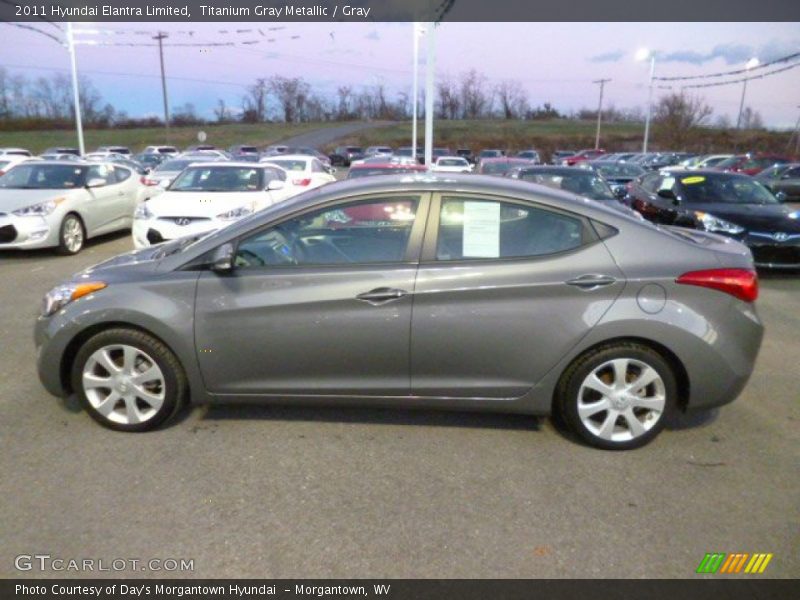 Titanium Gray Metallic / Gray 2011 Hyundai Elantra Limited
