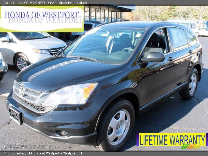 Crystal Black Pearl / Black 2011 Honda CR-V LX 4WD