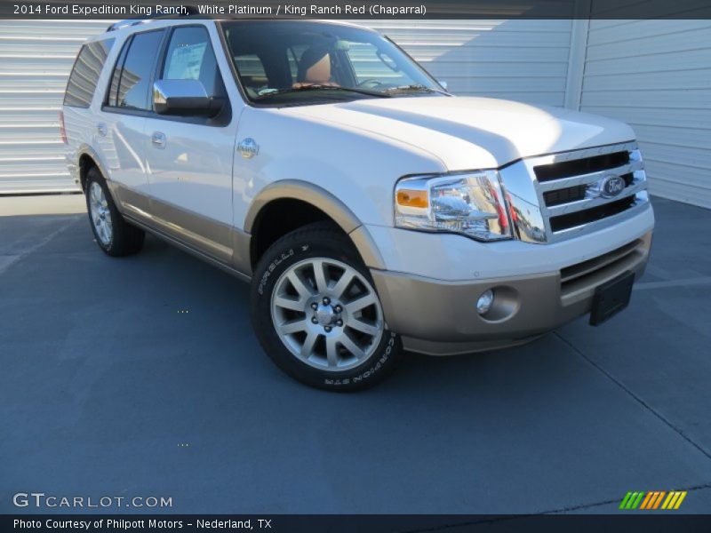 White Platinum / King Ranch Red (Chaparral) 2014 Ford Expedition King Ranch