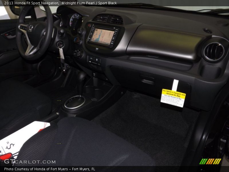 Midnight Plum Pearl / Sport Black 2013 Honda Fit Sport Navigation