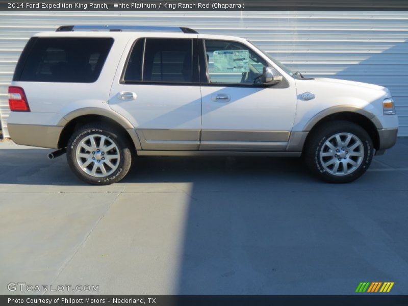 White Platinum / King Ranch Red (Chaparral) 2014 Ford Expedition King Ranch