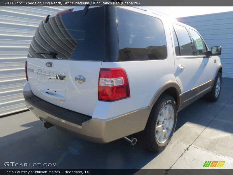 White Platinum / King Ranch Red (Chaparral) 2014 Ford Expedition King Ranch