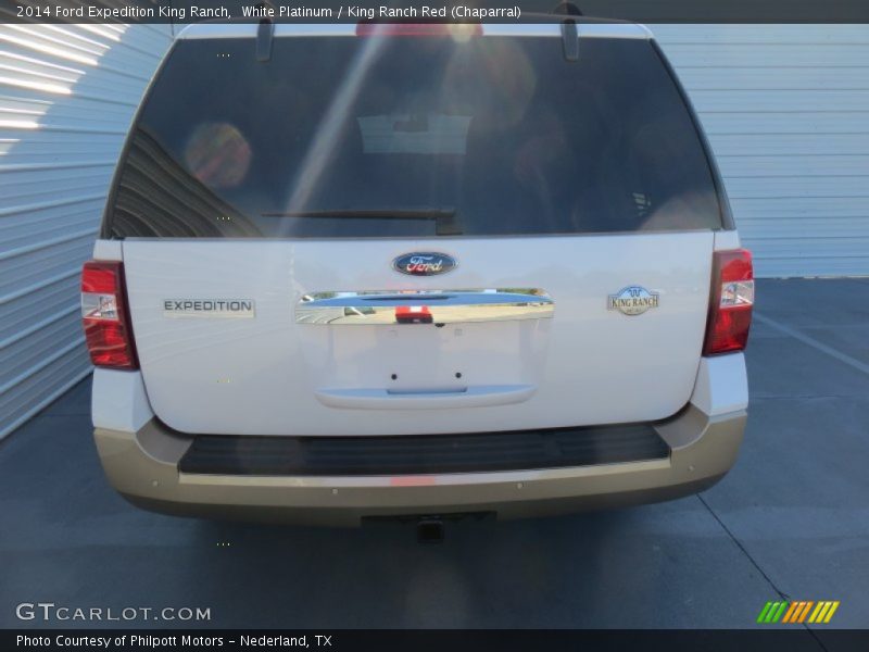 White Platinum / King Ranch Red (Chaparral) 2014 Ford Expedition King Ranch