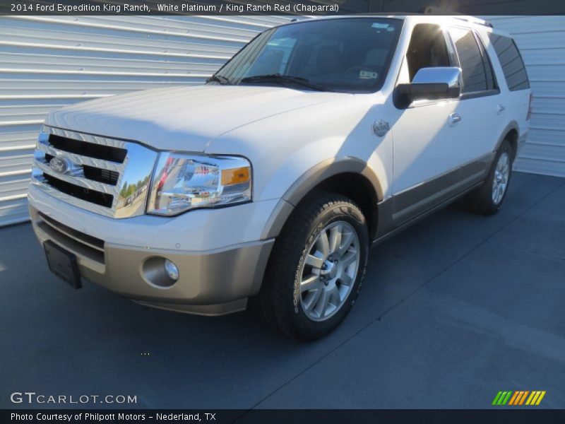 White Platinum / King Ranch Red (Chaparral) 2014 Ford Expedition King Ranch