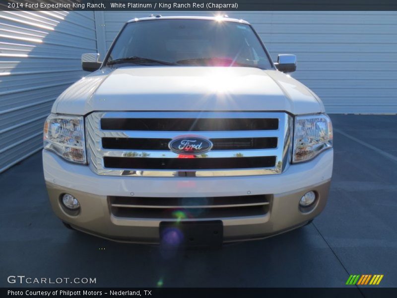 White Platinum / King Ranch Red (Chaparral) 2014 Ford Expedition King Ranch