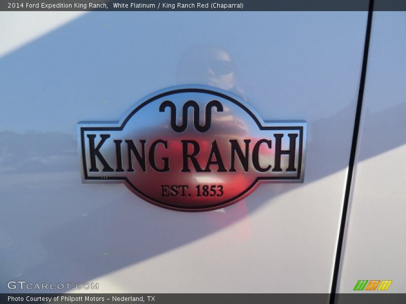 White Platinum / King Ranch Red (Chaparral) 2014 Ford Expedition King Ranch