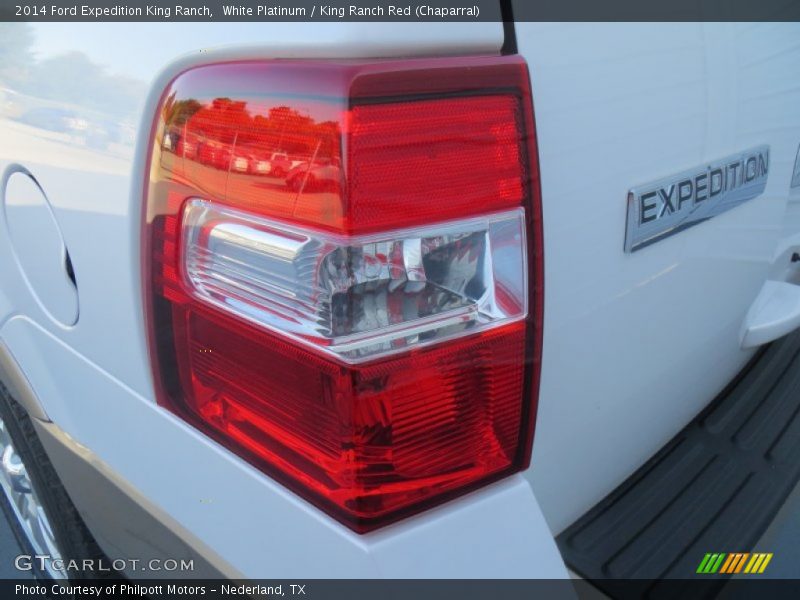 White Platinum / King Ranch Red (Chaparral) 2014 Ford Expedition King Ranch