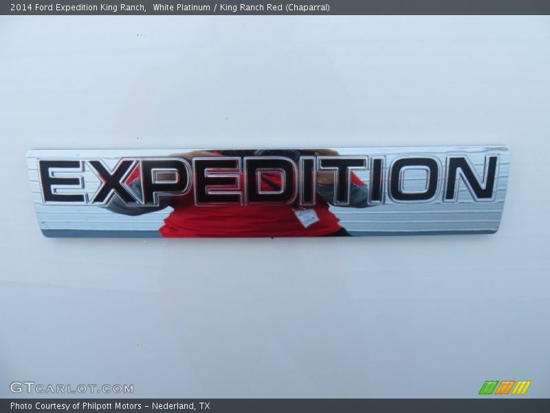 White Platinum / King Ranch Red (Chaparral) 2014 Ford Expedition King Ranch