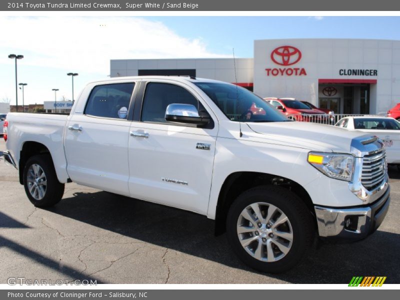 Super White / Sand Beige 2014 Toyota Tundra Limited Crewmax
