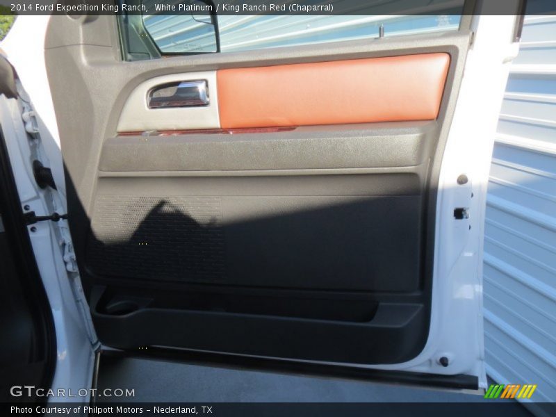 White Platinum / King Ranch Red (Chaparral) 2014 Ford Expedition King Ranch