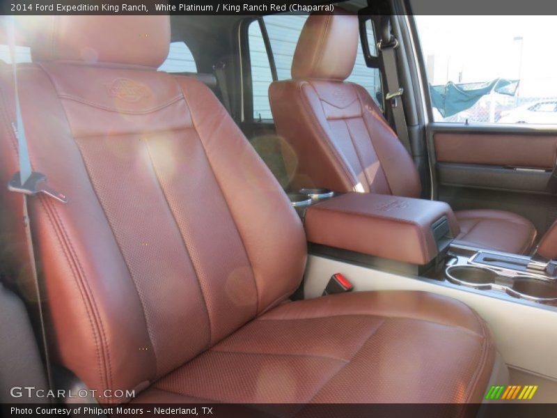 White Platinum / King Ranch Red (Chaparral) 2014 Ford Expedition King Ranch