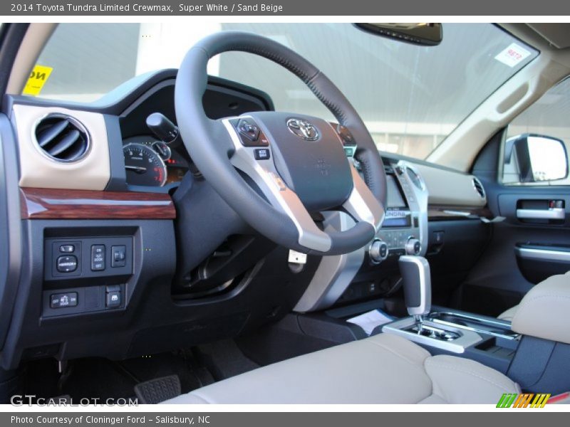 Super White / Sand Beige 2014 Toyota Tundra Limited Crewmax