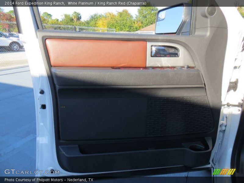 White Platinum / King Ranch Red (Chaparral) 2014 Ford Expedition King Ranch