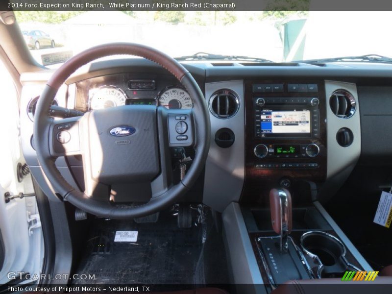 White Platinum / King Ranch Red (Chaparral) 2014 Ford Expedition King Ranch