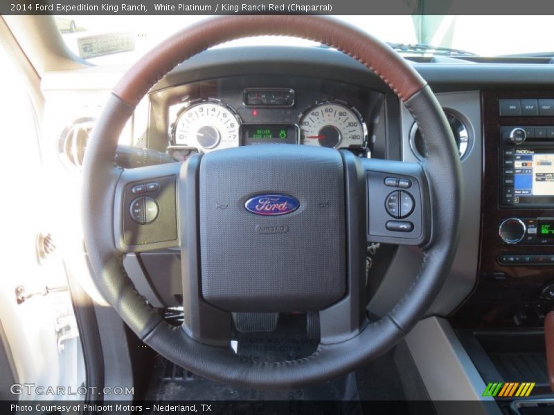 White Platinum / King Ranch Red (Chaparral) 2014 Ford Expedition King Ranch