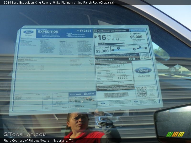 White Platinum / King Ranch Red (Chaparral) 2014 Ford Expedition King Ranch