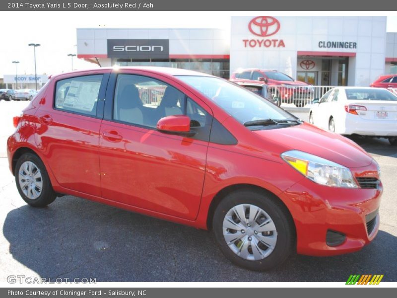 Absolutely Red / Ash 2014 Toyota Yaris L 5 Door